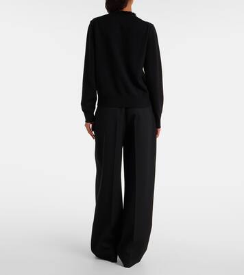 كارديغان من الصوف الخام مزينة بالترتر | Jil Sander