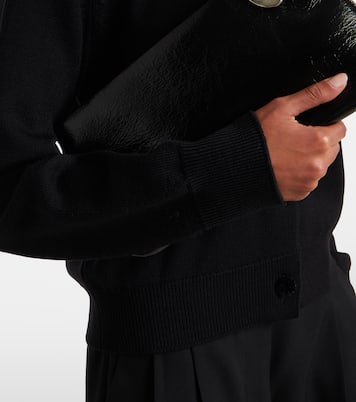 كارديغان من الصوف الخام مزينة بالترتر | Jil Sander