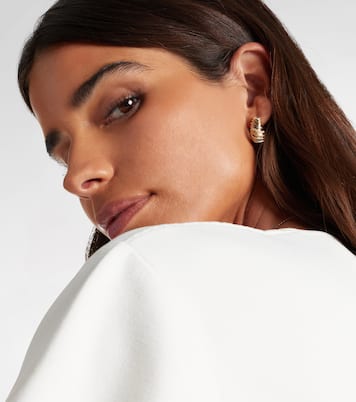 Berlingot 9kt white and yellow gold earrings with diamonds | Yvonne Léon