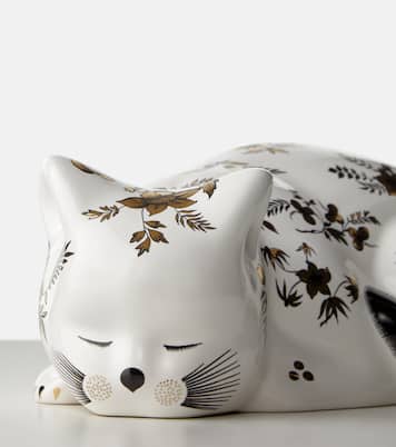 Figura Cat floral de cerámica | Fornasetti
