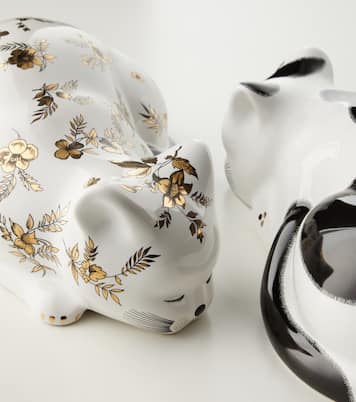 Figura Cat floral de cerámica | Fornasetti