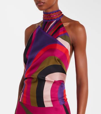 Iride silk satin top | Pucci