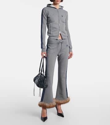 Embroidered low-rise cotton capri pants | Balenciaga