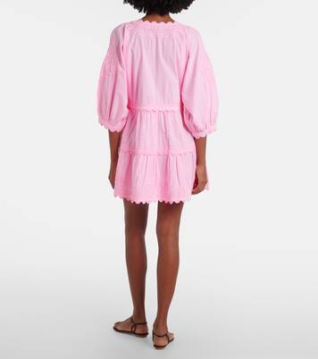 Besticktes Minikleid aus Baumwollpopeline | Juliet Dunn