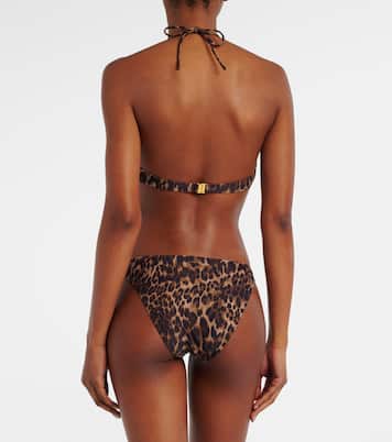 Leopard-print bikini top | Nili Lotan