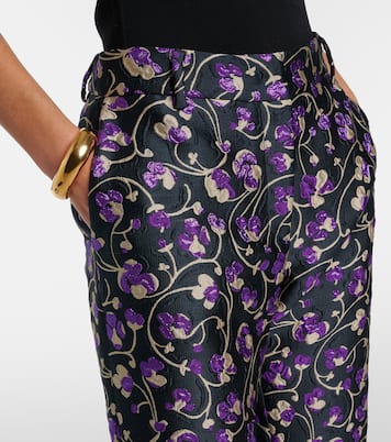 Pantalon droit raccourci 24/7 Honeysuckle en jacquard | La DoubleJ