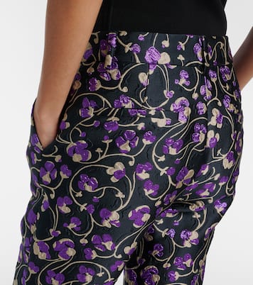 Pantalon droit raccourci 24/7 Honeysuckle en jacquard | La DoubleJ