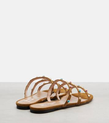 Embellished suede sandals | Valentino Garavani