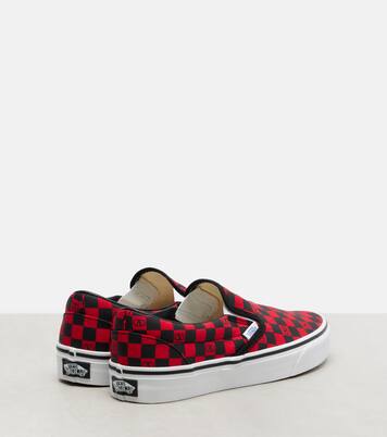 x Vans VLogo checked canvas slip-on sneakers | Valentino Garavani