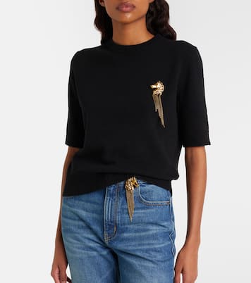 Embellished wool and cashmere sweater | Chloé