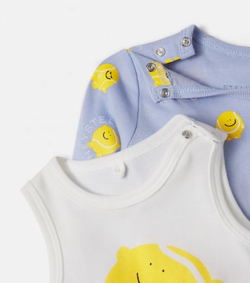 Baby printed cotton bodysuit and onesie set | Stella McCartney Kids