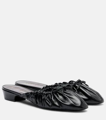 Gather Around ruched leather mules | Herbert Levine