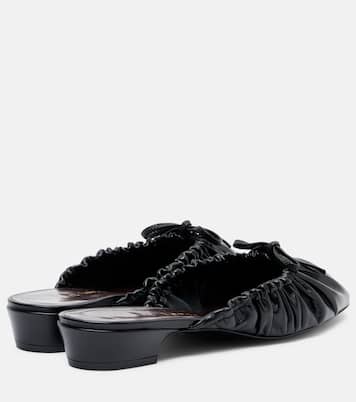 Gather Around ruched leather mules | Herbert Levine