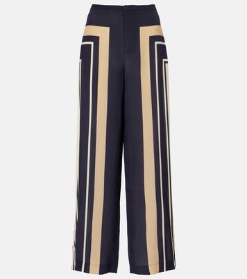 Pietra printed silk wide-leg pants | SIR