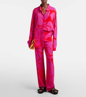 Floral straight pants | Dries Van Noten