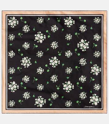 Floral silk twill scarf | Dolce&Gabbana