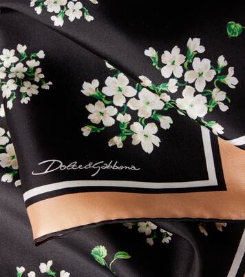 Floral silk twill scarf | Dolce&Gabbana
