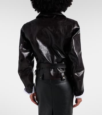 Leather biker jacket | Saint Laurent