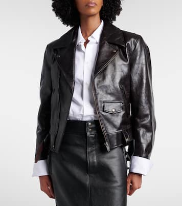 Leather biker jacket | Saint Laurent