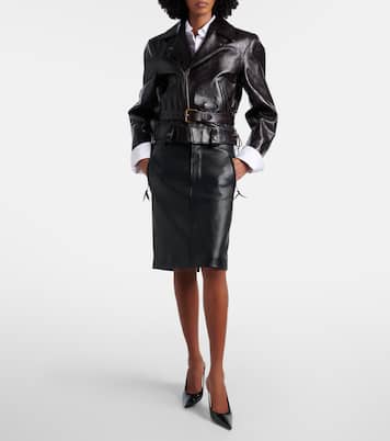 Leather biker jacket | Saint Laurent