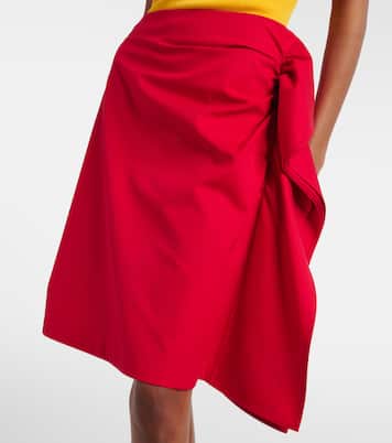Cotton and silk gabardine miniskirt | Loewe
