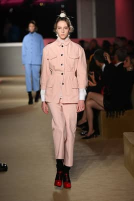 Sandales compensées en cuir verni | Prada