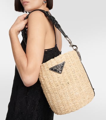 Secchiello in rafia e pelle | Prada
