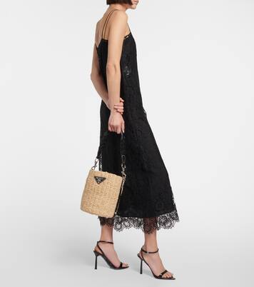 Secchiello in rafia e pelle | Prada