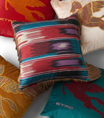 Cuscino in jacquard con frange | Etro