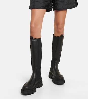 Leather knee-high boots | Ganni