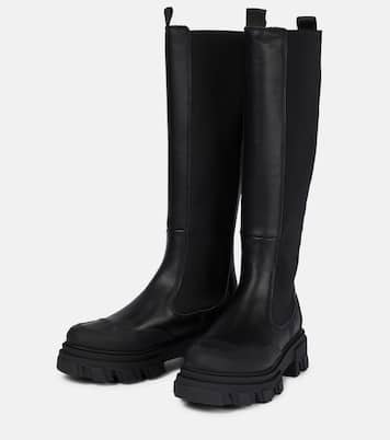 Leather knee-high boots | Ganni