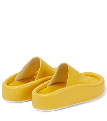 Tongs à plateforme en cuir synthétique | MM6 Maison Margiela
