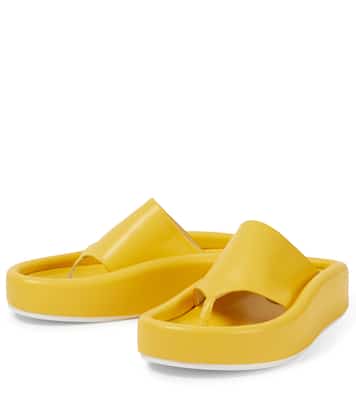 Tongs à plateforme en cuir synthétique | MM6 Maison Margiela