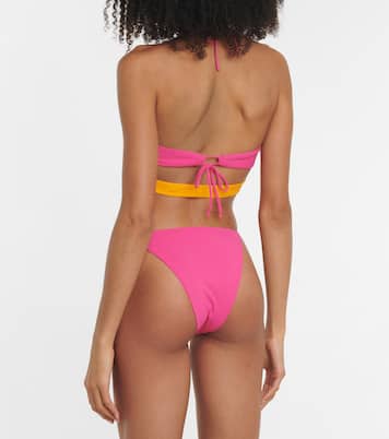 Ruched halterneck bikini top | Nensi Dojaka