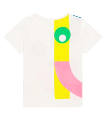 T-shirt in cotone con logo e stampa | Stella McCartney Kids