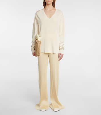 Pantalones anchos Lucero plisados | The Row