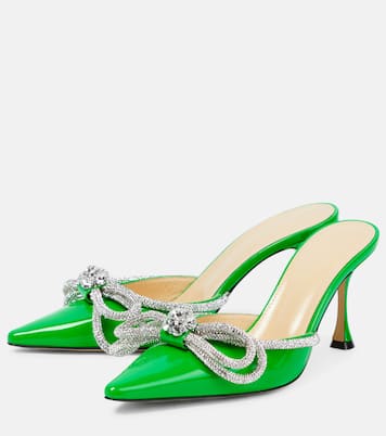 Mules Double Bow aus Leder | Mach & Mach