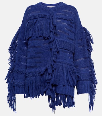 Fringed alpaca wool-blend sweater | Stella McCartney