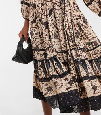 Kemala self-tie printed midi dress | Ulla Johnson