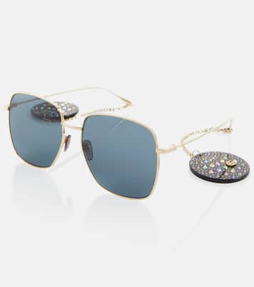 Gafas de sol cuadradas con adornos | Gucci
