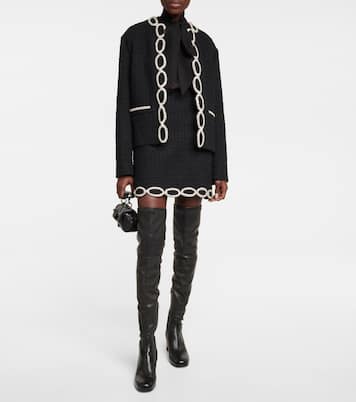 Embellished tweed miniskirt | Valentino