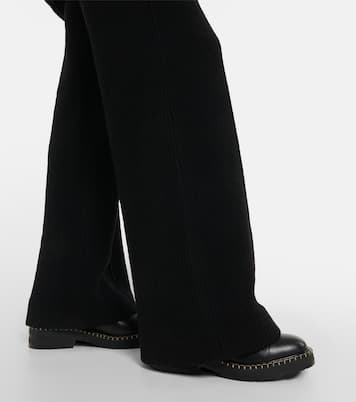 X Barbour Ankle Boots aus Leder | Chloé