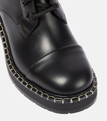 X Barbour Ankle Boots aus Leder | Chloé