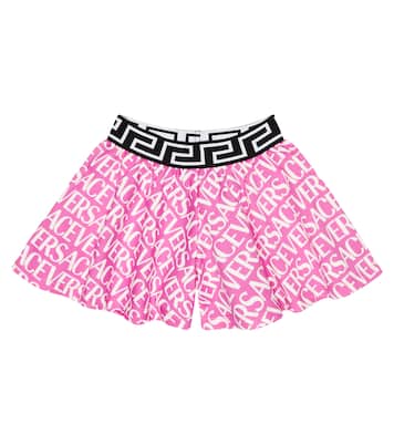 Shorts en jersey de algodón con logo | Versace Kids