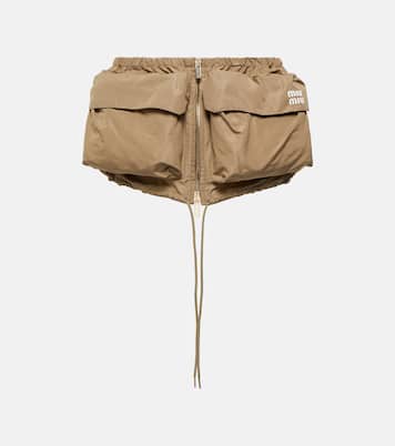 Drawstring zip miniskirt | Miu Miu