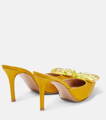 Jaipur 85 embellished satin mules | Gianvito Rossi