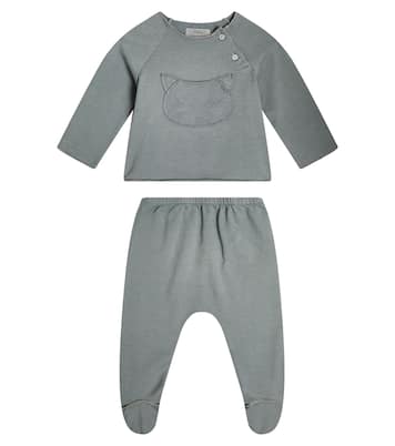 Baby cotton shirt and pants set | Il Gufo