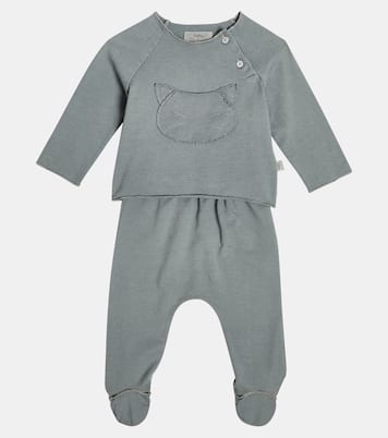 Baby cotton shirt and pants set | Il Gufo