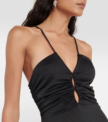 Vestido largo de jersey de crepé | Ganni