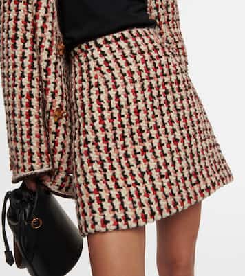 Minifalda en tweed de lana a cuadros | Etro
